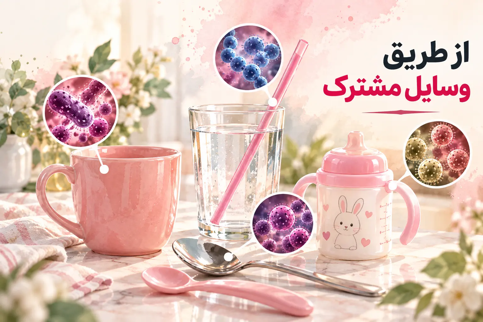 انتقال باکتری‌های پوسیدگی‌زا؛ نقش بزاق و وسایل مشترک